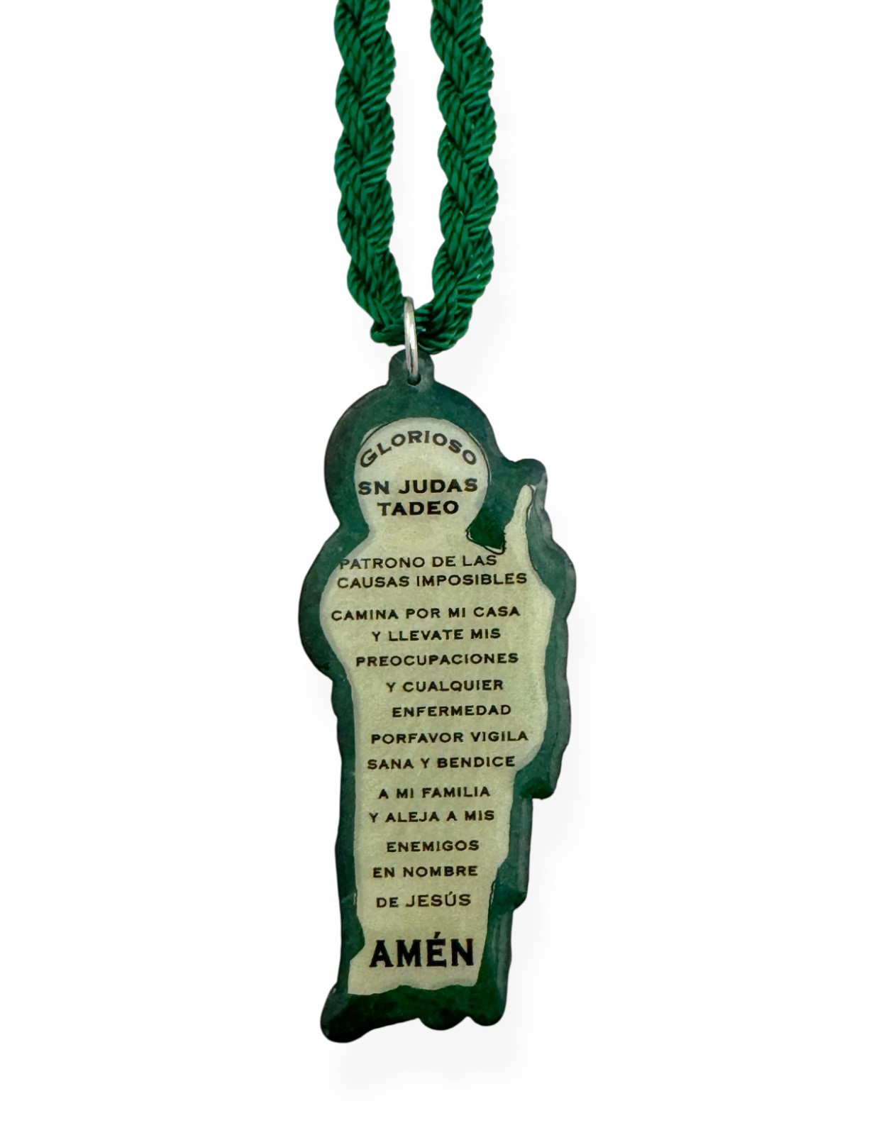 St Jude Charm Scapular Corded Necklace Prayer Spanish Escapulario San Judas