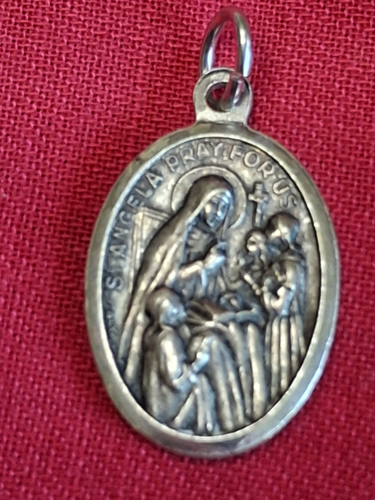 Vintage St Angela, St Ursula Medal NEW Never Used Brushed Edges 1950s
