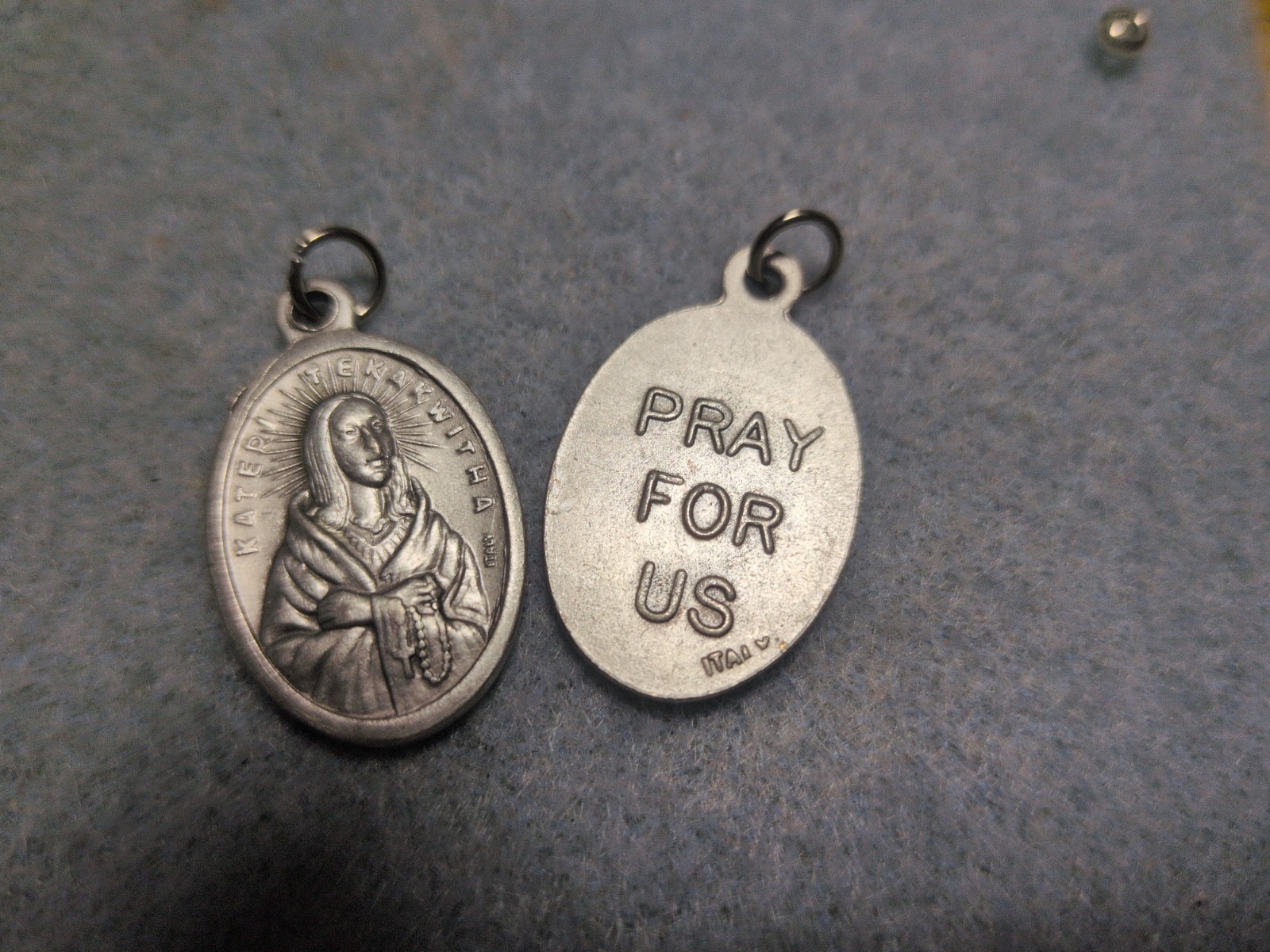 St Kateri, Pray For Us On Reverse Medal, Made In Italy