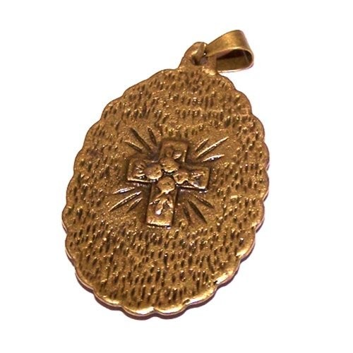 Crucifixion Icon – enamelled or resined bronze medal – Large ( 5 cm or 2 inches
