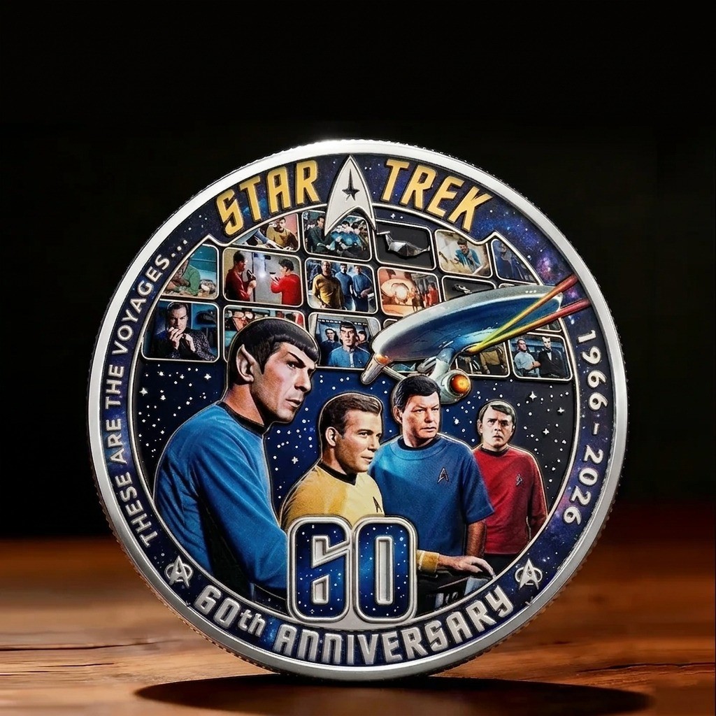 Star Trek 60th Anniversary 2026 Starfleet Command Challenge Coin 60 Years Gift