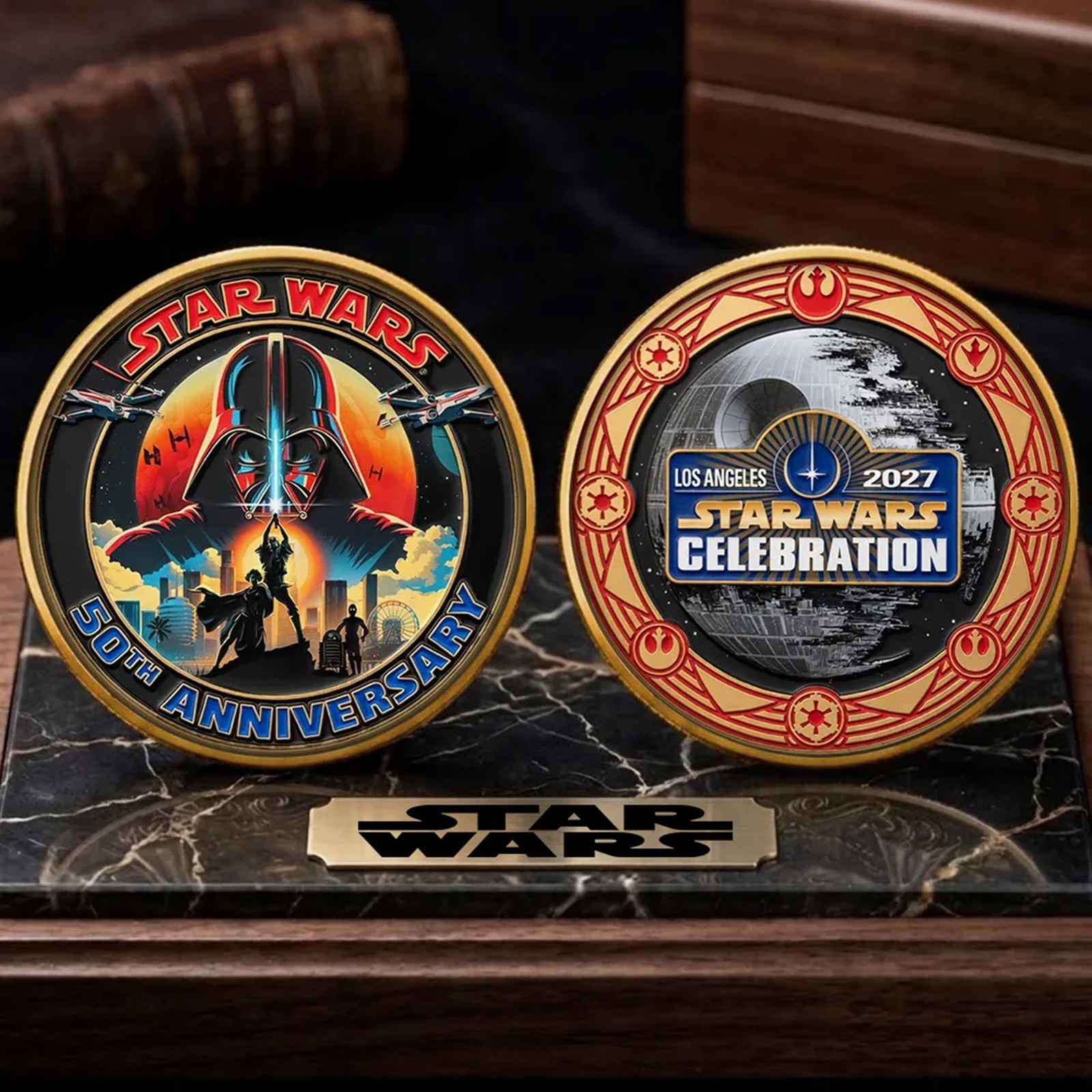 Star Wars 50th Anniversary 2027 Commemorative Coin Plated Collectible Gift
