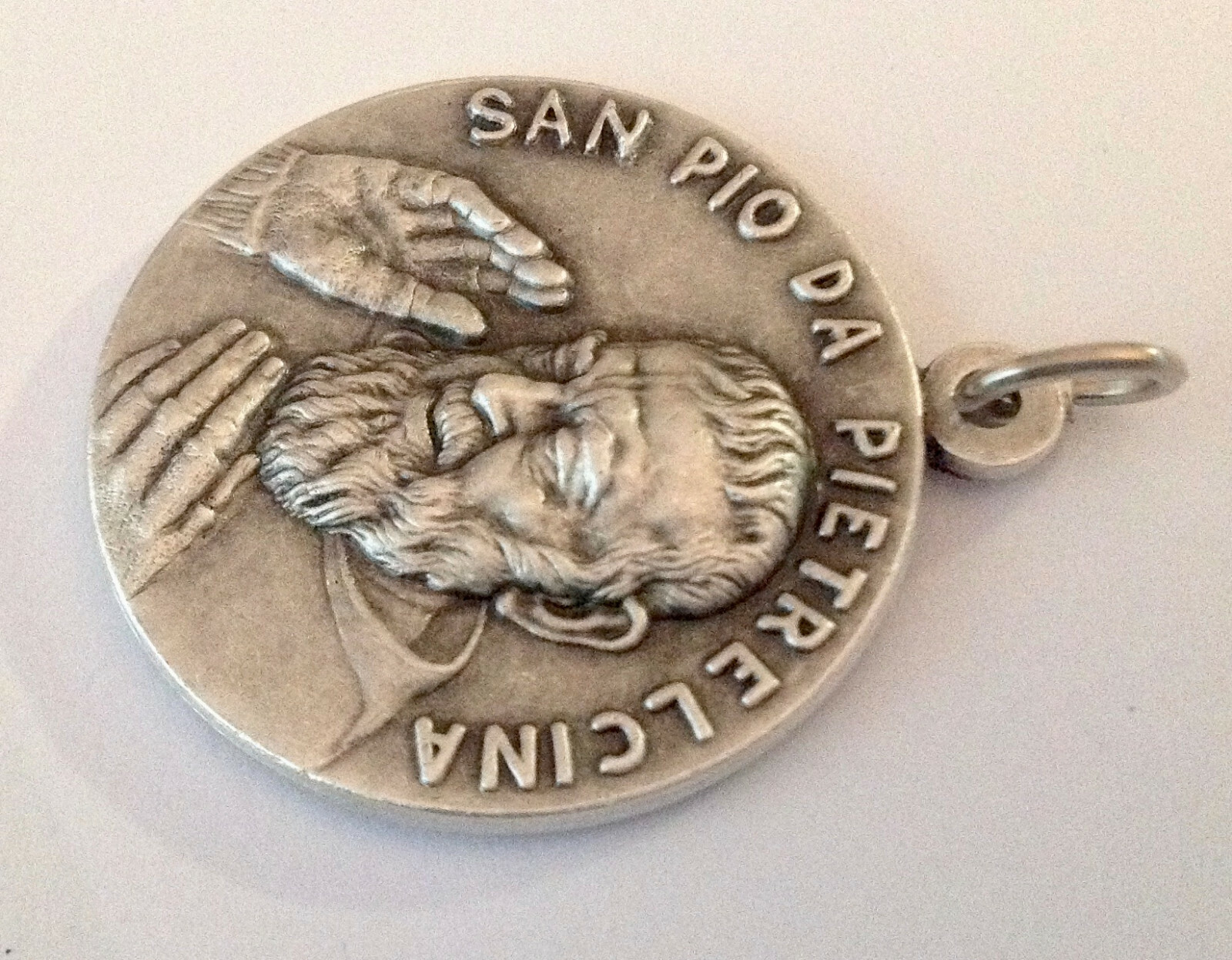 SAINT PIO FROM PIETRALCINA (FATHER PIO) Medal – BIG SIZE – 32 mm – Made in Italy