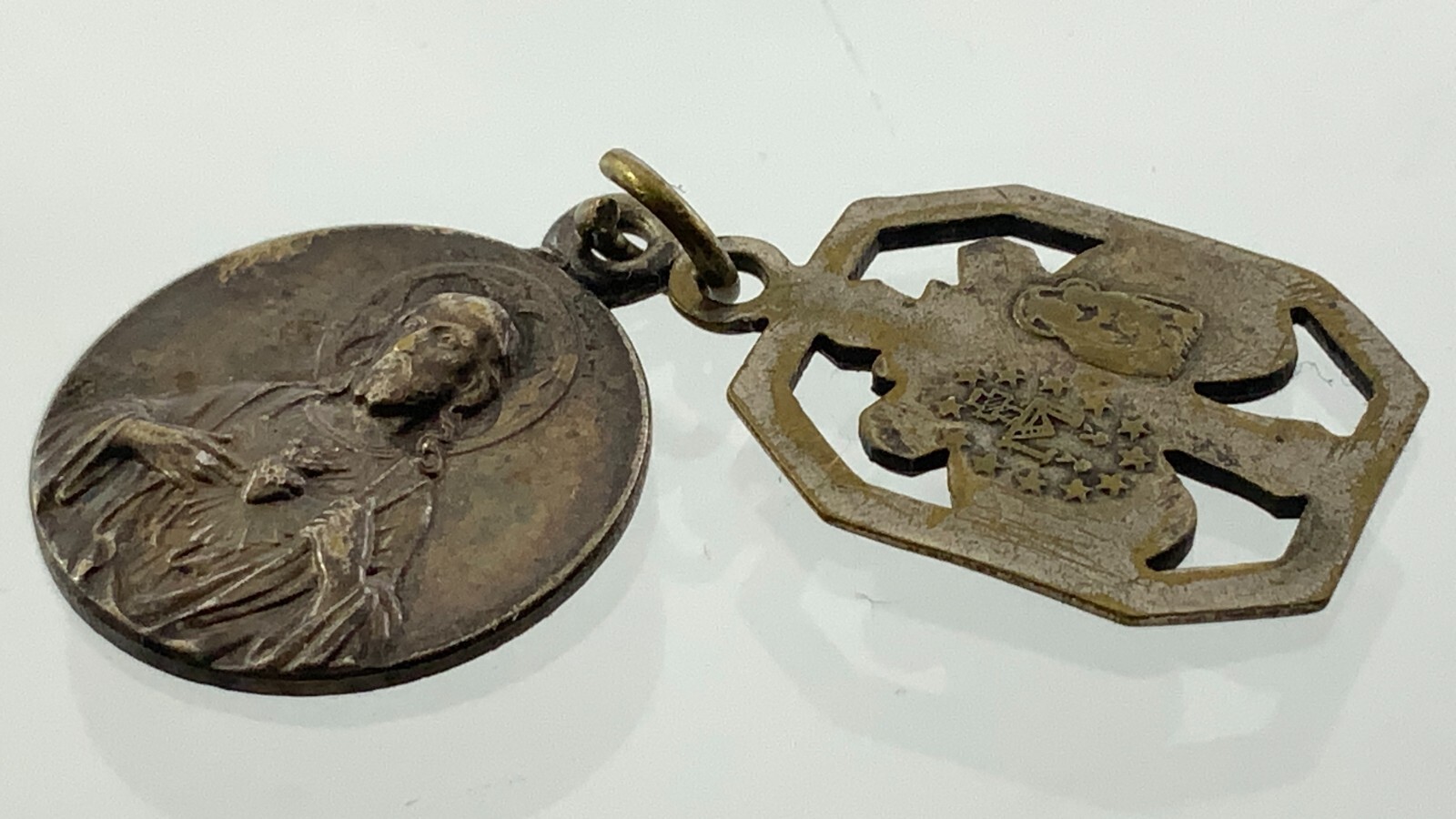 French Catholic Medal Holy Christ Our Lord Religious Pendant II172