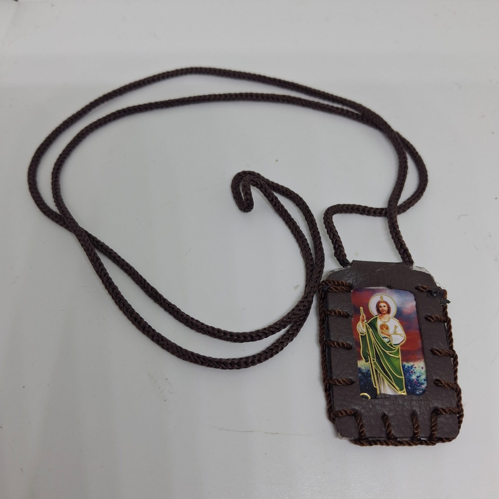 Our Lady of Guadalupe/St jude Black Necklace Collar scapular Virgen / san judas