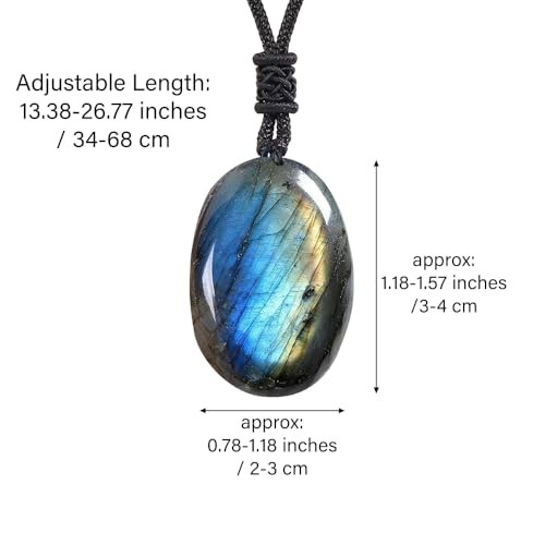 Anjiucc Natural Gemstone Tree of Life Black Obsidian/Golden Obsidian Pendant
