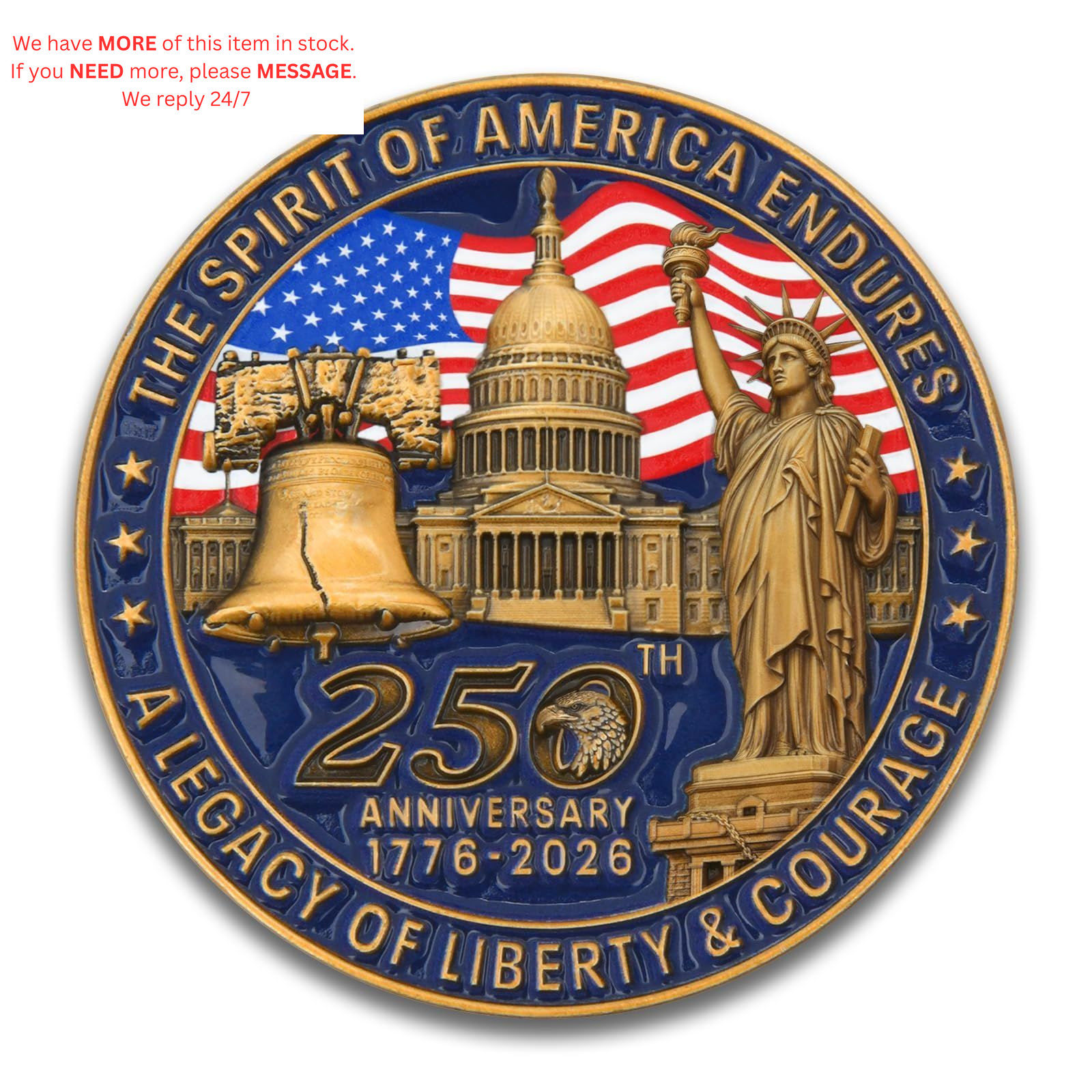 250th Anniversary United States of America Liberty Bell Souvenir Coin