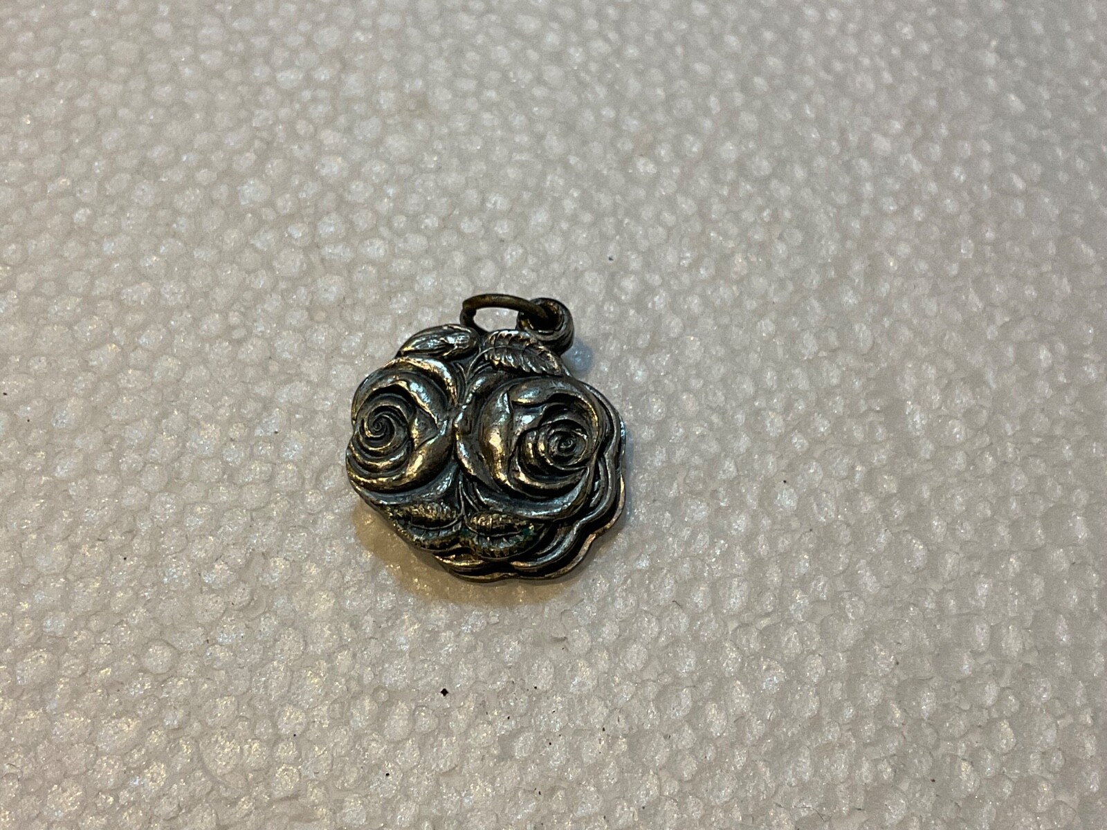 Vintage Silver Plated Sliding Rose Multi-Saint Pendant. As Shown. #A4