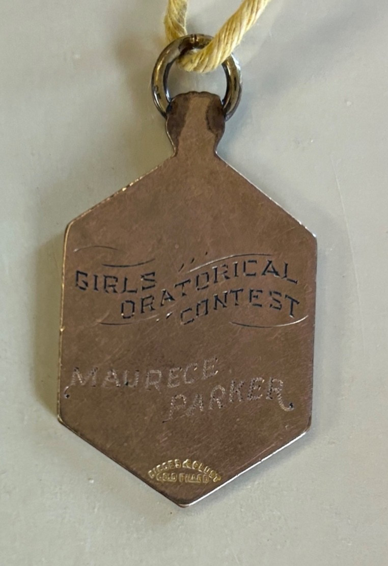 Vintage Gold Filled Oratorical Medal 1916