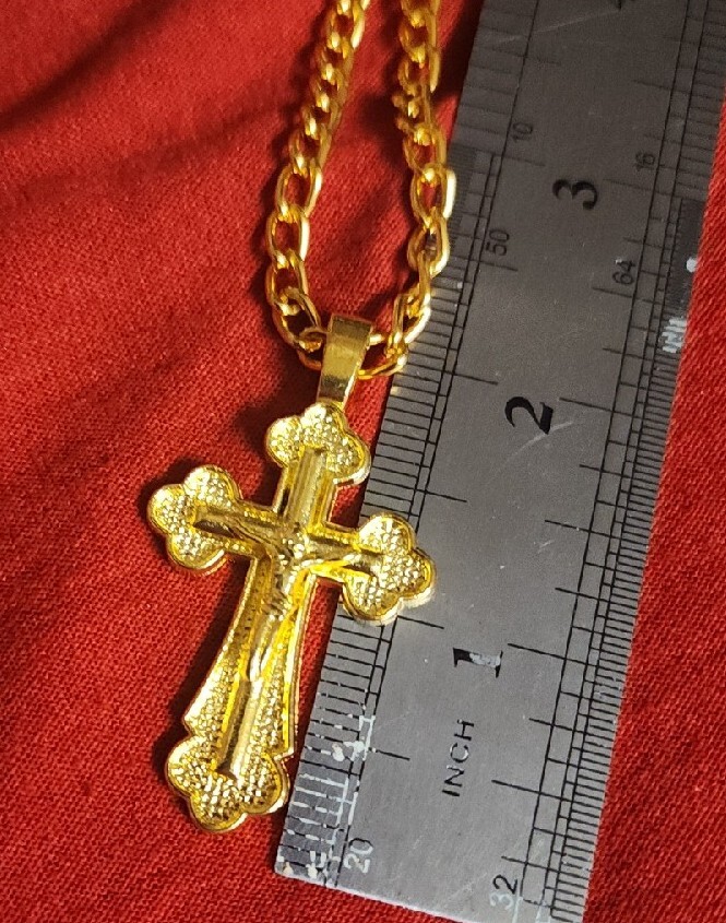 Christian CATHOLIC CROSS with CHAIN 24 inches